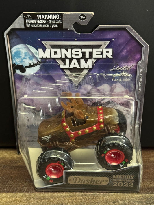Spin Master Monster Jam 2022 Limited Edition Christmas Dasher Reindeer