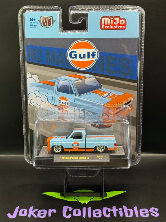 M2 Machines 1979 GMC Sierra Classic 15 Custom GULF Blue MJS83 25-18