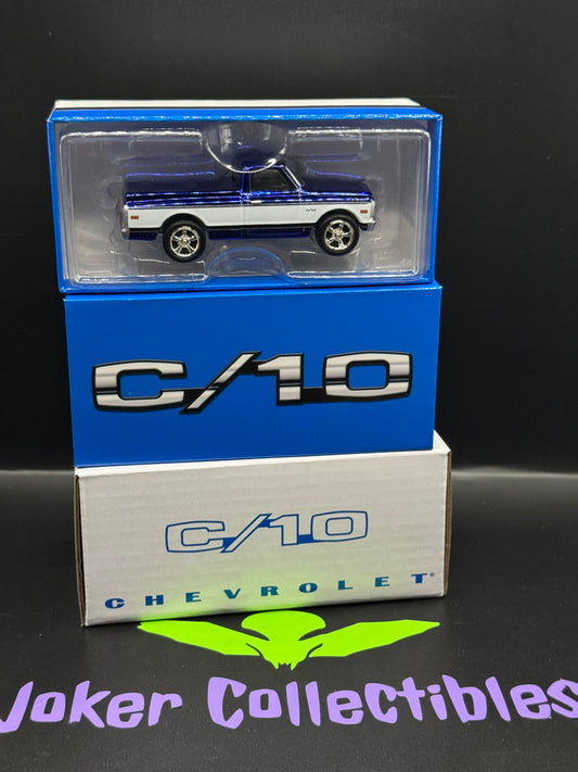 Hot Wheels 2024 RLC Exclusive Red Line Club '69 Chevrolet C/10 Short Bed Navy Blue White