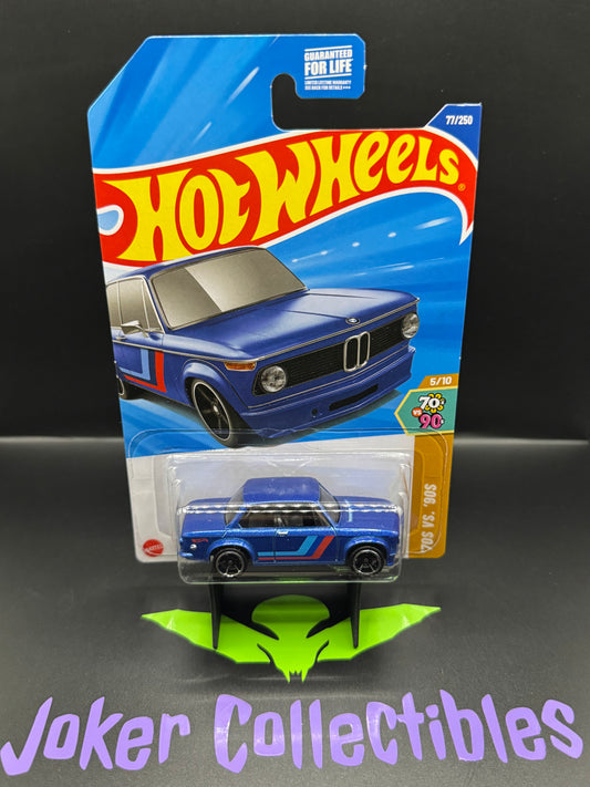 Hot Wheels 2025 Blue BMW 2002 77/250 '70s vs. '90s 5/10 N Case