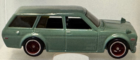 Loose Hot Wheels Premium 2013 Boulevard Pale Turquoise '71 Datsun Bluebird 510 Wagon