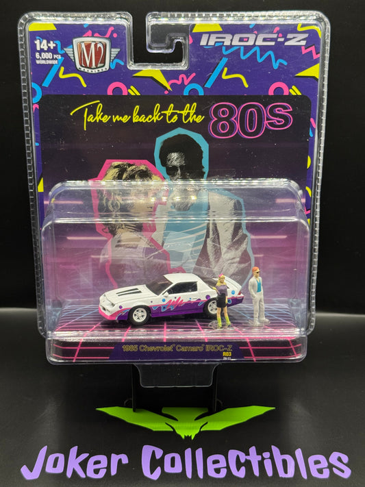 M2 Machines Diorama 1985 Chevrolet Camaro IROC-Z R03 24-11