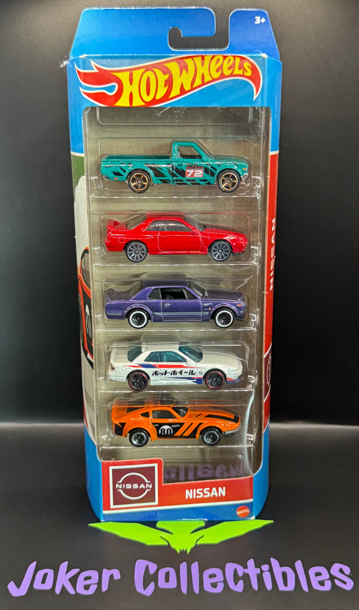 Hot Wheels 5 Pack Nissan Datsun 620 Fairlady Z Silvia S13 Skyline GT-R BNR32 Skyline HT 2000GT-X
