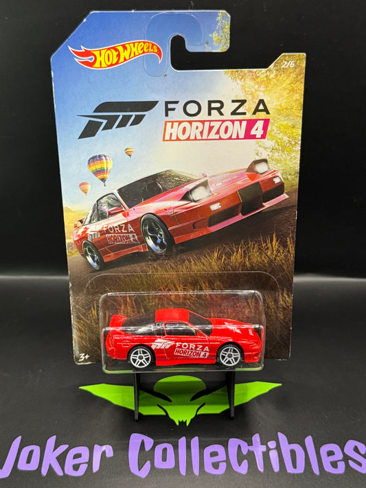 Damaged Card Hot Wheels Forza Horizon 4 '96 Nissan 180SX Type X 2/6
