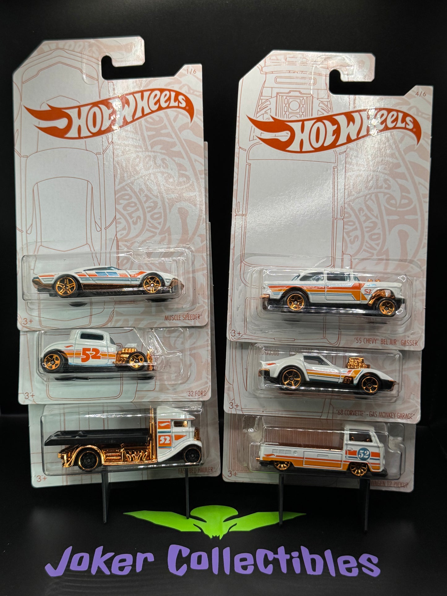 Hot Wheels 2020 52nd Anniversary Pearl & Chrome Set of 6