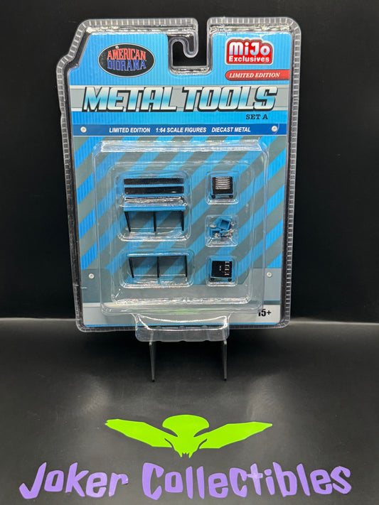 American Diorama 1:64 Metal Tools Set A Blue Mijo Exclusives