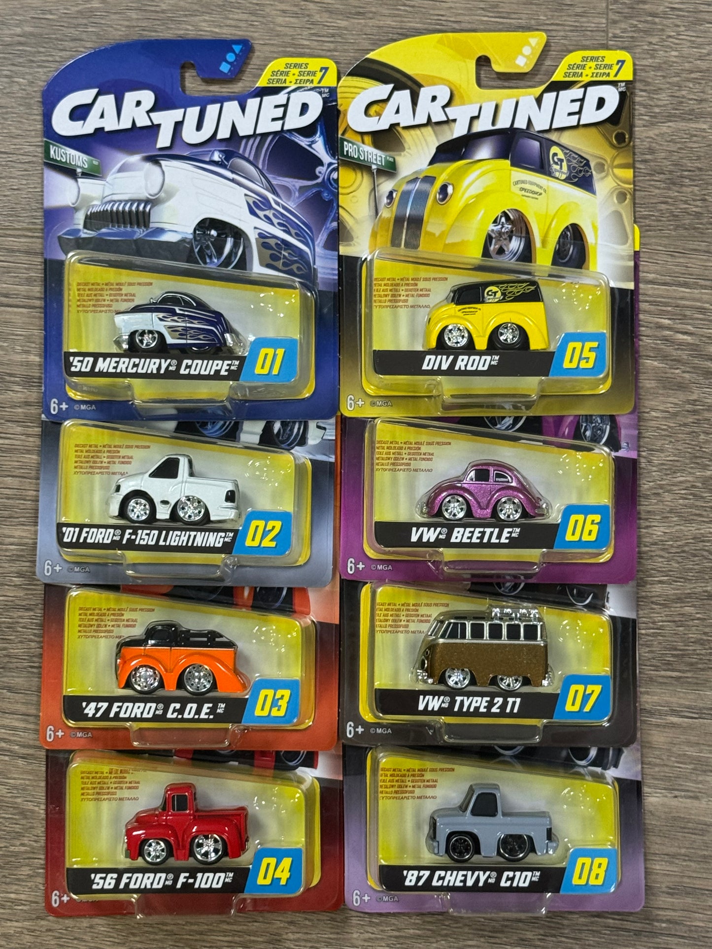 CarTuned Series 7 Hobby Exclusive Set of 8 Factory Sealed Case Car Tuned