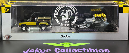 M2 Machines Hauler 1978 Dodge Custom 100 Warlock & 1944 Jeep MB R81 24-33