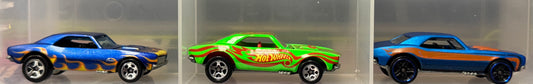 Loose Hot Wheels 1967 Chevrolet Camaro Lot of 3 Blister Pull