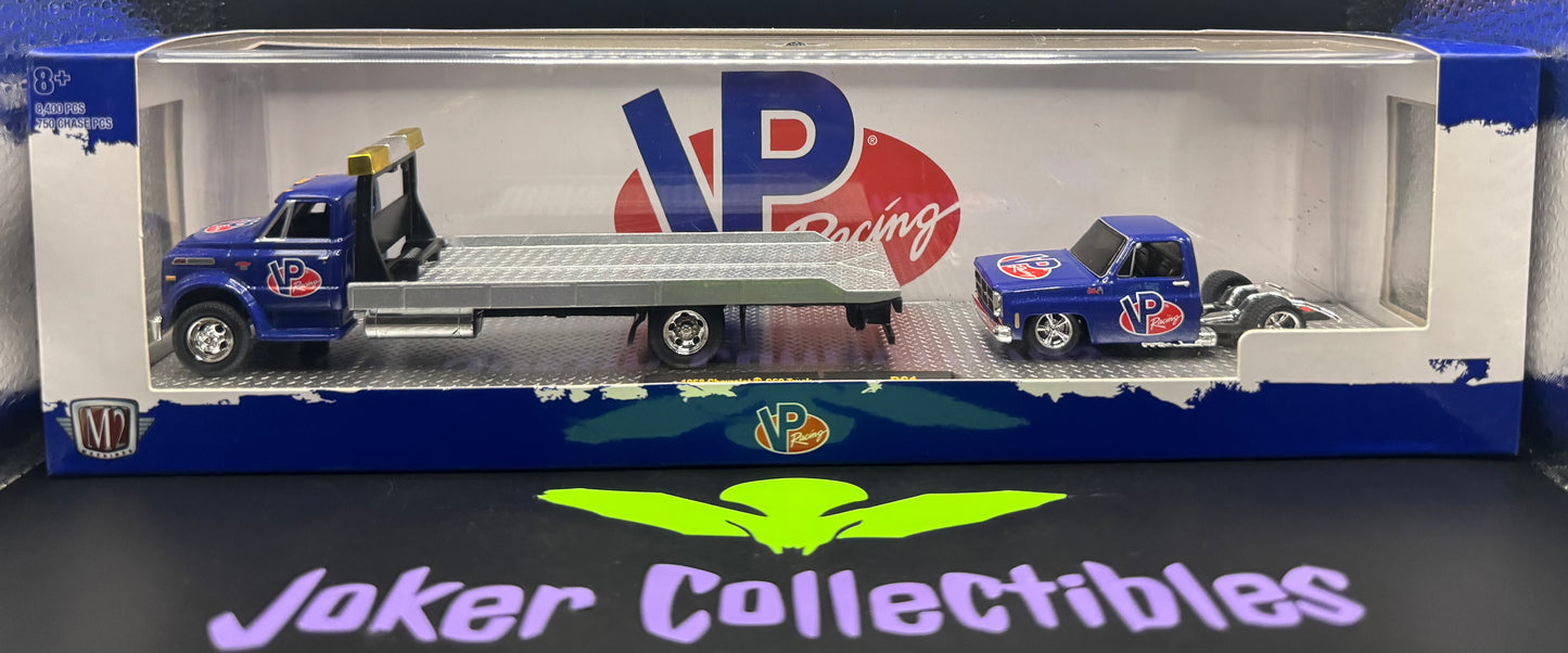 M2 Machines Auto-Haulers Holley VP Racing 1968 Chevrolet C60 Truck & 1976 GMC Sierra Grande 15 Custom R61 22-28