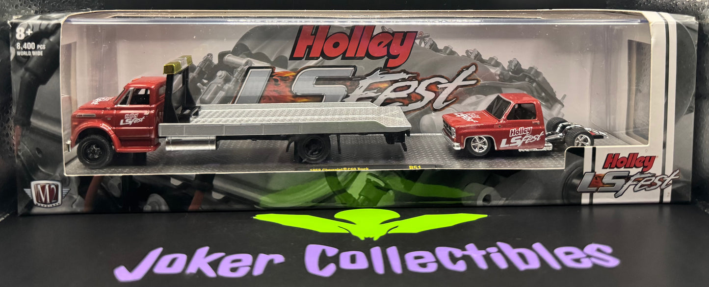 M2 Machines Auto-Haulers Holley LS Fest 1968 Chevrolet C60 Truck & 1976 GMC Sierra Grande 15 Custom R51 21-25