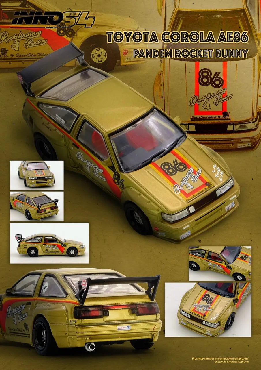 INNO64 Pandem Rocket Bunny Toyota AE86 Levin Gold