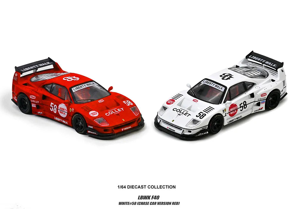 INNO64 Collet LBWK Ferrari F40 Collection Liberty Walk White Chase Chance