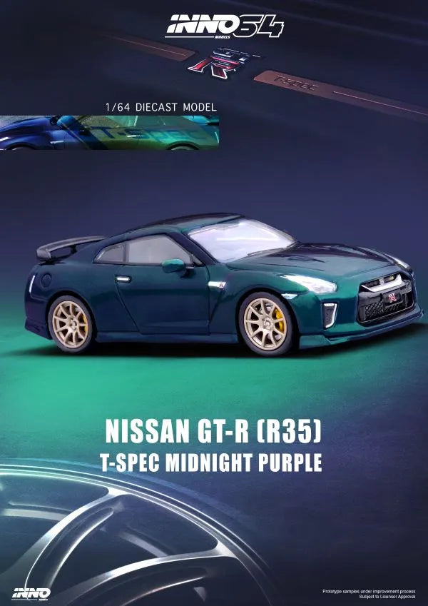 INNO64 1:64 NISSAN GT-R (R35) T-SPEC Midnight Purple