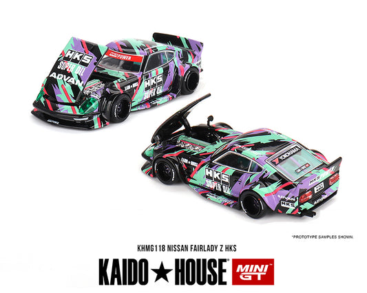 Kaido House x Mini GT 1:64 Nissan Fairlady Z HKS KHMG118 Preorder