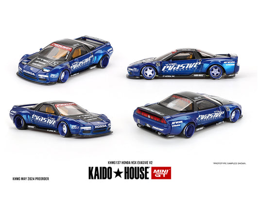 Kaido House x Mini GT 1:64 Honda NSX Evasive V2 Blue KHMG137 Preorder