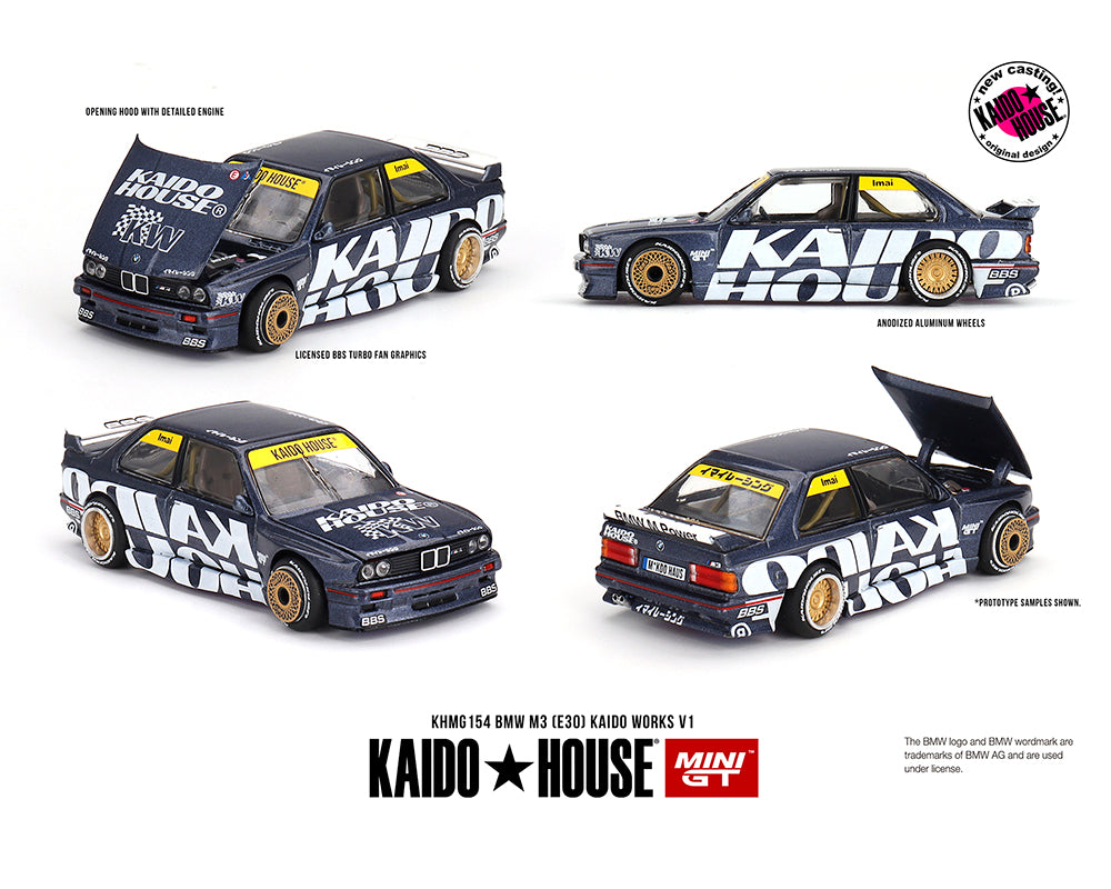 Kaido House BMW M3 E30 Kaido Works V1 Dark Blue KHMG154 Preorder