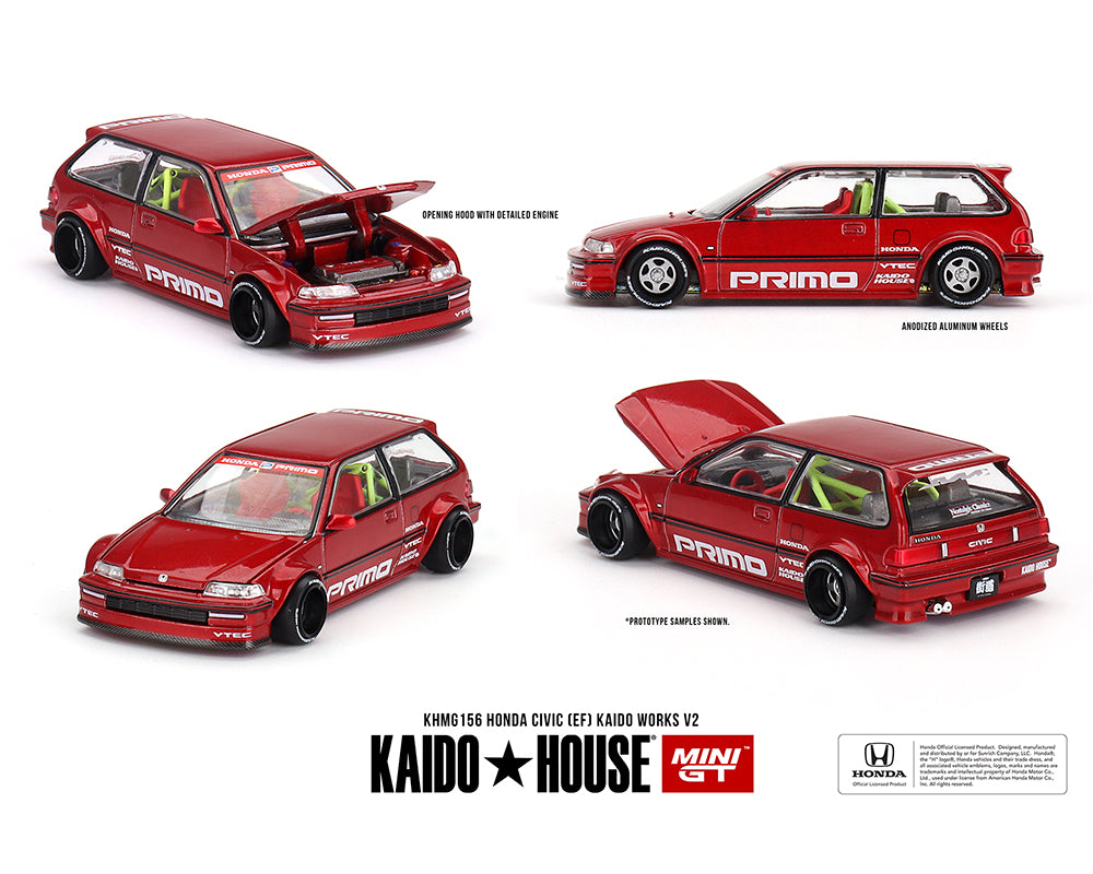 Kaido House Honda Civic EF Kaido Works V2 M Red KHMG156 Preorder