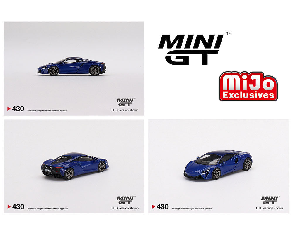 Mini GT 1:64 McLaren Artura Volcano Blue Mijo Exclusives #430