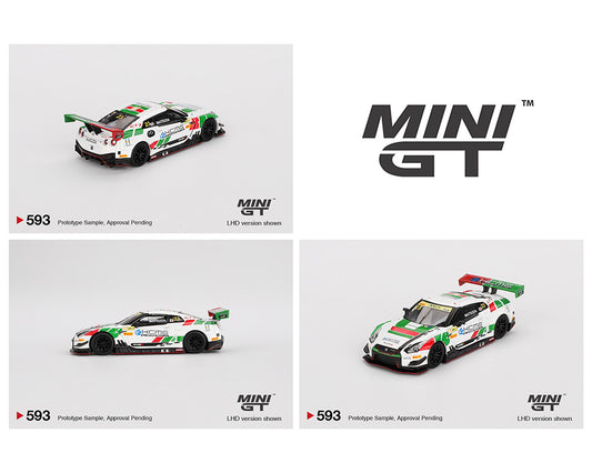 Mini GT #593 Nissan GT-R NISMO GT3 #23 KCMG 2018 FIA GT World Cup Macau Preorder