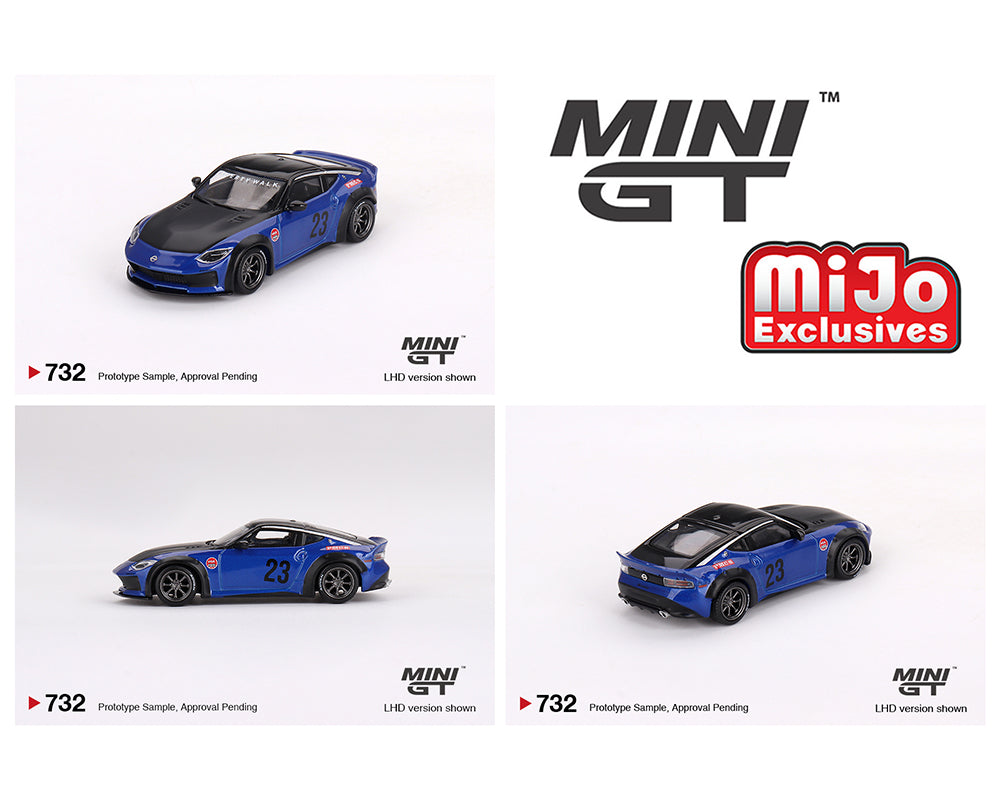 Mini GT #732 Nissan Z LB NATION WORKS Seiran Blue Liberty Walk