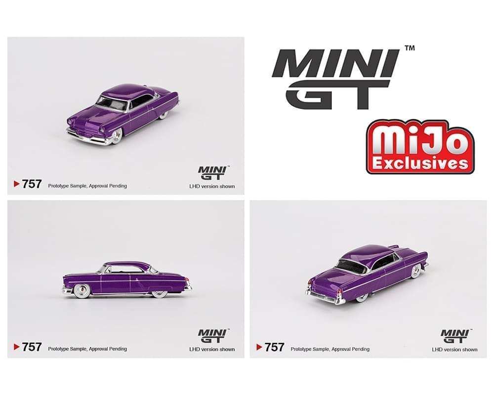 Mini GT # 757 Dolly's Diner Lincoln Capri Hot Rod 1954 Purple Metallic