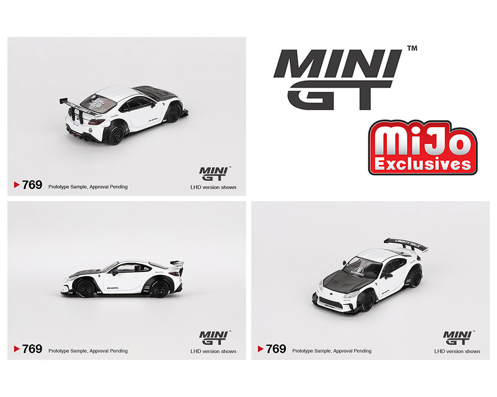 Mini GT 1:64 Toyota GR86 LB Nation White #769 MiJo Exclusives Preorder