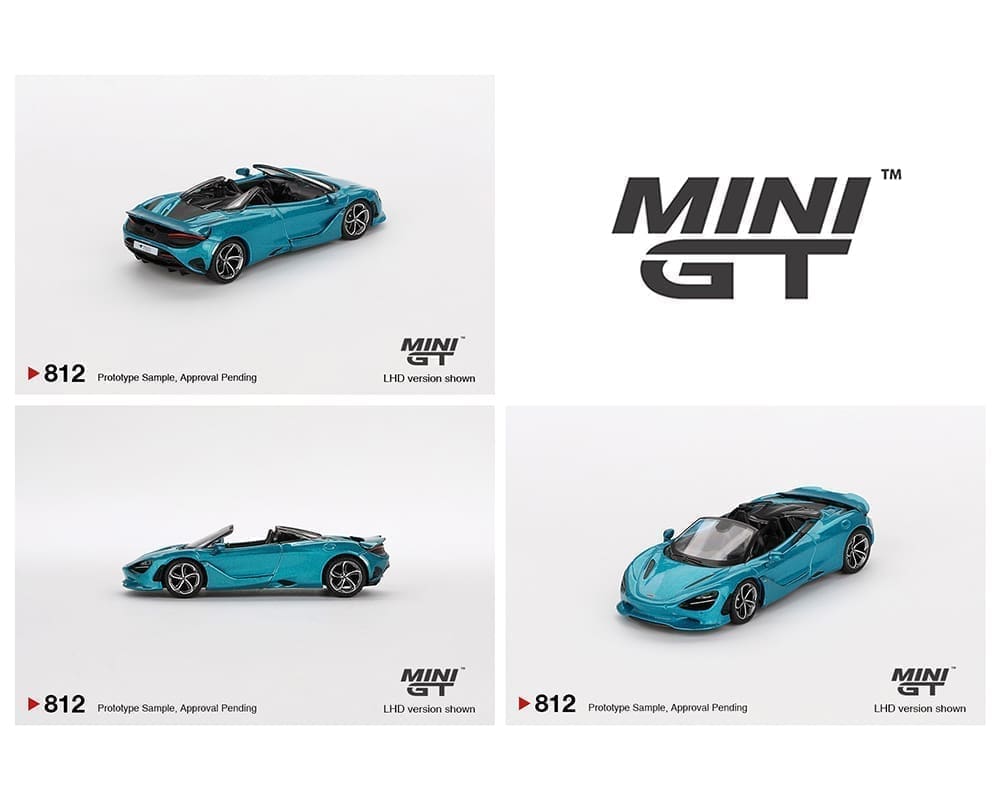 Mini GT #812 McLaren 750S Spider Belize Blue