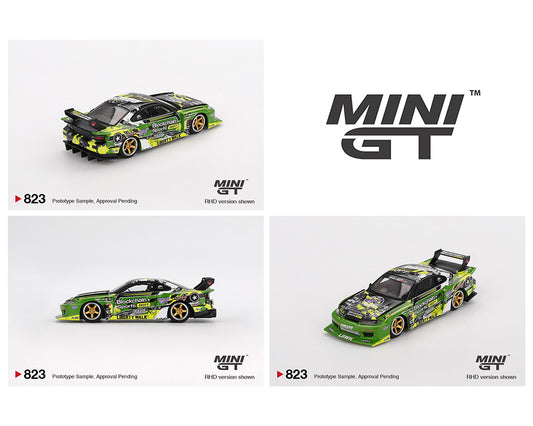 Mini GT #823 Nissan LB-Super Silhouette S15 SILVIA #555 V2 2024 Green Formula Drift Japan Preorder