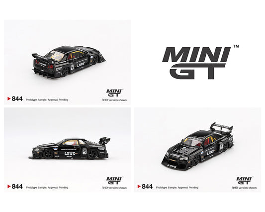 Mini GT #844 Nissan LB-ER34 Super Silhouette SKYLINE Black Preorder