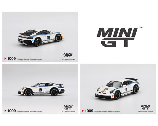 Mini GT #1009 Porsche 911 Dakar Rally 1974 White Preorder