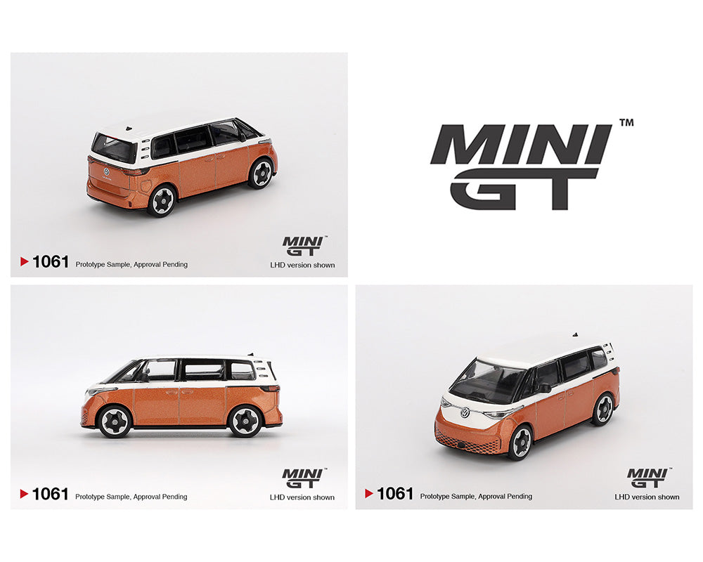 Mini GT #1061 Volkswagen ID.Buzz Candy White / Energetic Orange Preorder