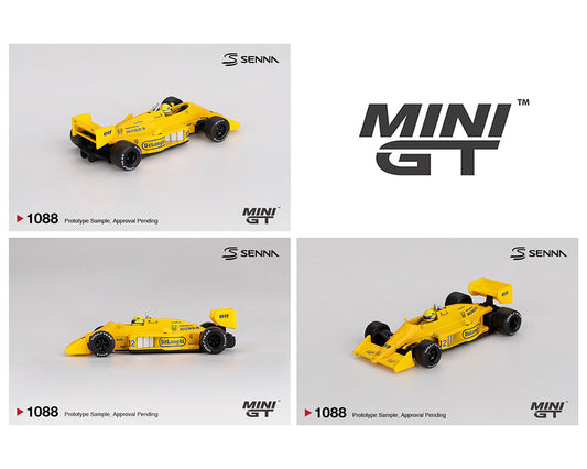 Mini GT #1088 Lotus 99T #12 Ayrton Senna 1987 Monaco Grand Prix Winner Preorder