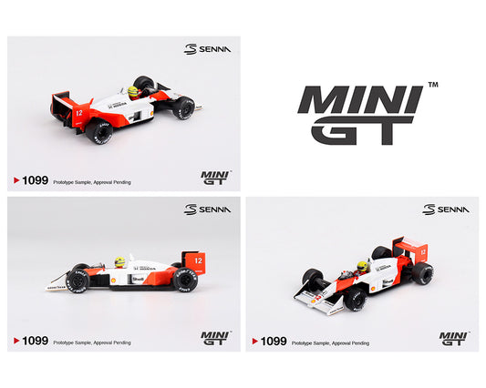Mini GT #1099 McLaren MP4/4 #12 Ayrton Senna 1988 Japanese Grand Prix Winner Preorder