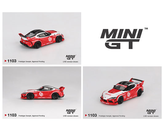 Mini GT #1103 LB★WORKS Toyota GR Supra Red White Preorder