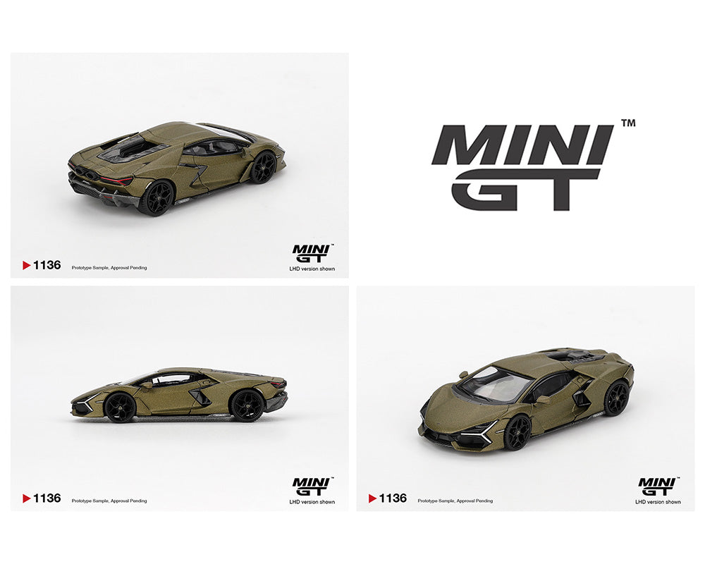 Mini GT #1136 Lamborghini Revuelto Verde Gea Matte Green