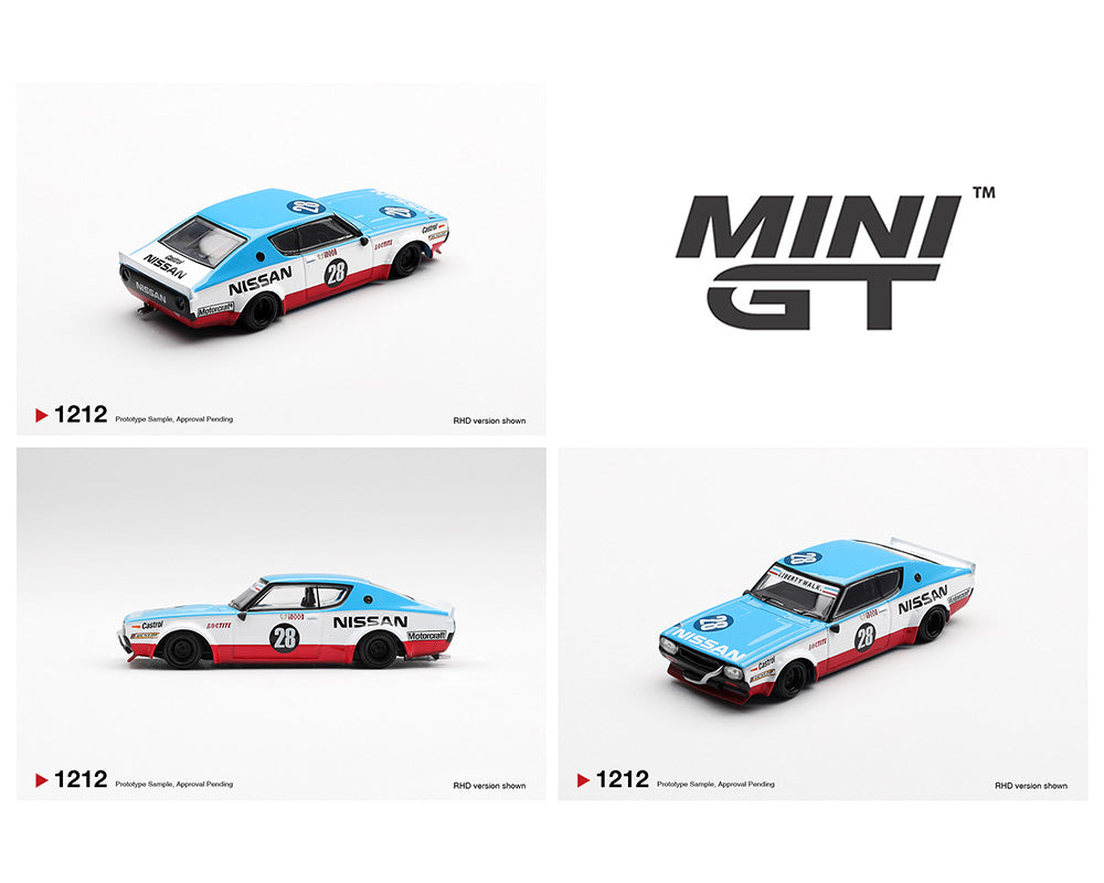 Mini GT #1212 Nissan Skyline Kenmeri Liberty Walk Nissan Racing ’75 Concept