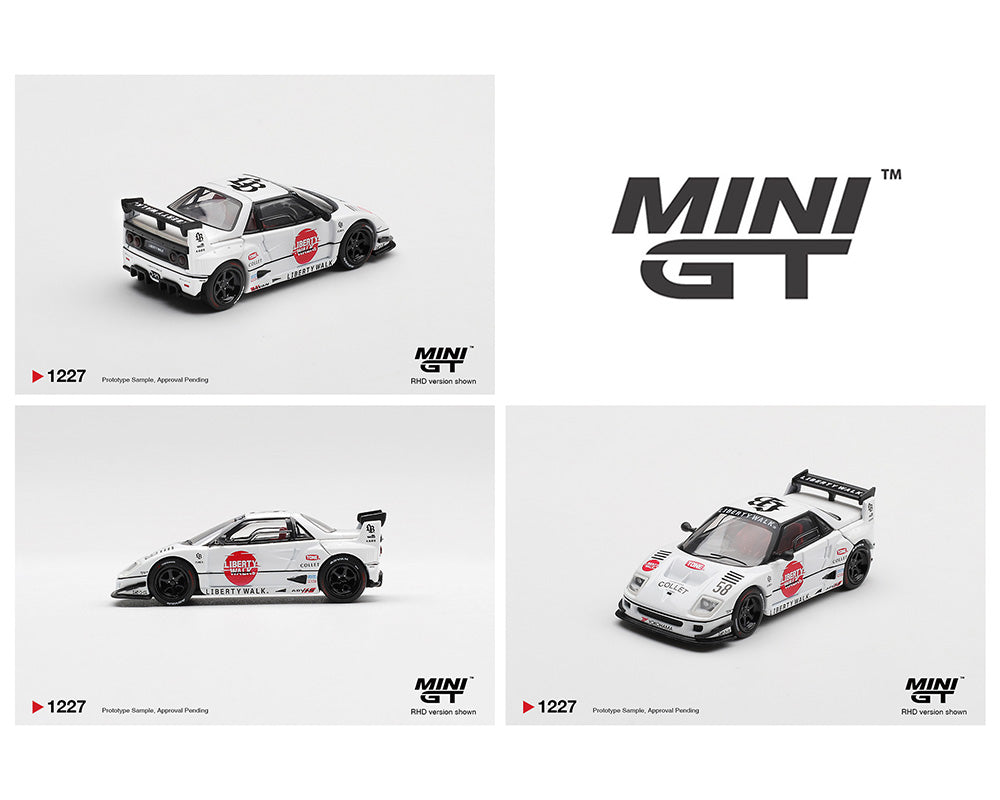 Mini GT #1227 Mazda AZ-1 Liberty Walk LB40 LB-Hinomaru White
