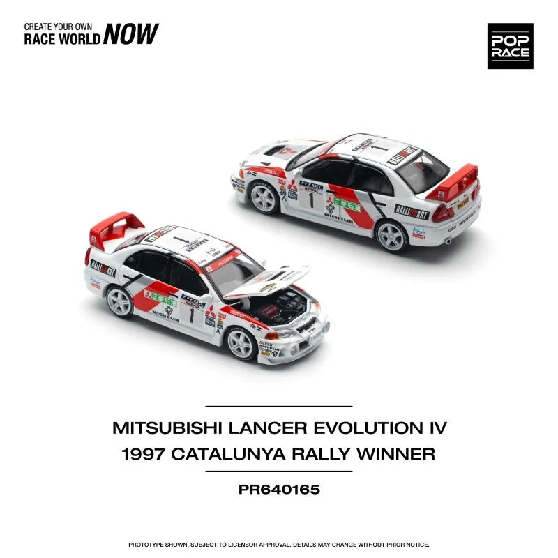 Pop Race Mitsubishi Lancer EVO IV Winner Rally De Catalunya 1997 PR64-165 Preorder