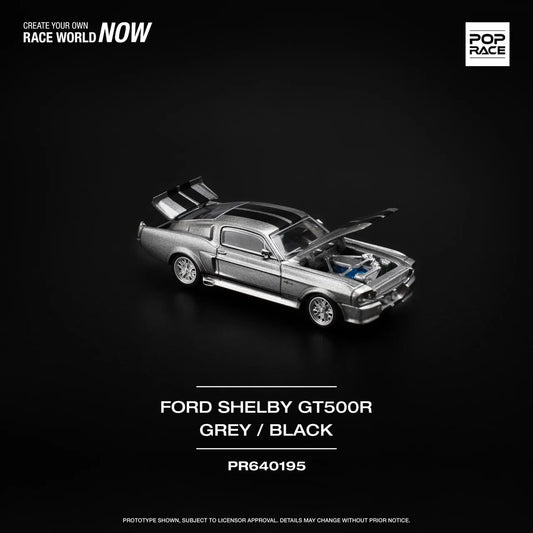 Pop Race 1967 Shelby Mustang GT500 Grey/Black PR64-195 Preorder