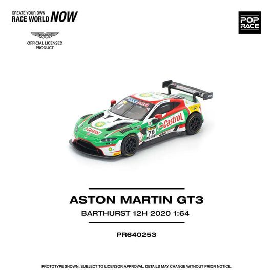 Pop Race Aston Martin Vantage GT3 Bathurst 12H 2020 Castrol PR64-253 Preorder