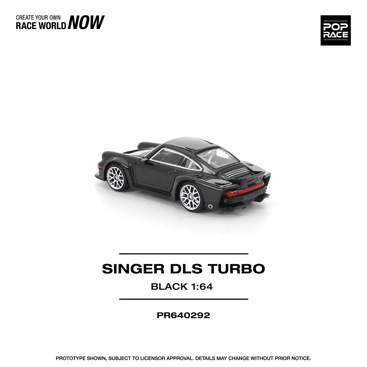 Pop Race Porsche Singer DLS Turbo (Road) Black PR64-292 Preorder