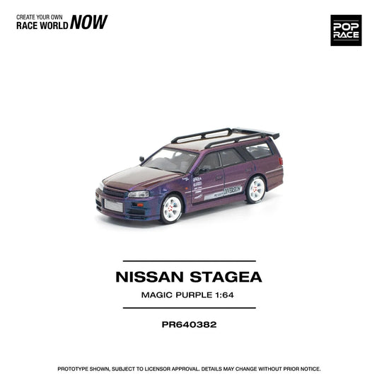 Pop Race Nissan Stagea Magic Purple PR64-382 Preorder