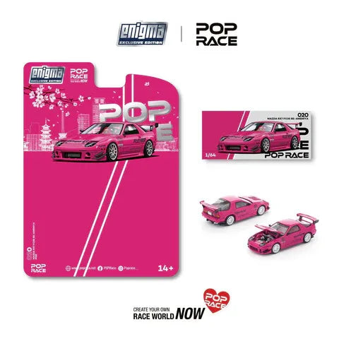 Pop Race Mazda RX-7 (FC3S) Re-Amemiya Pink PR64-PRE020 Enigma Exclusive Preorder