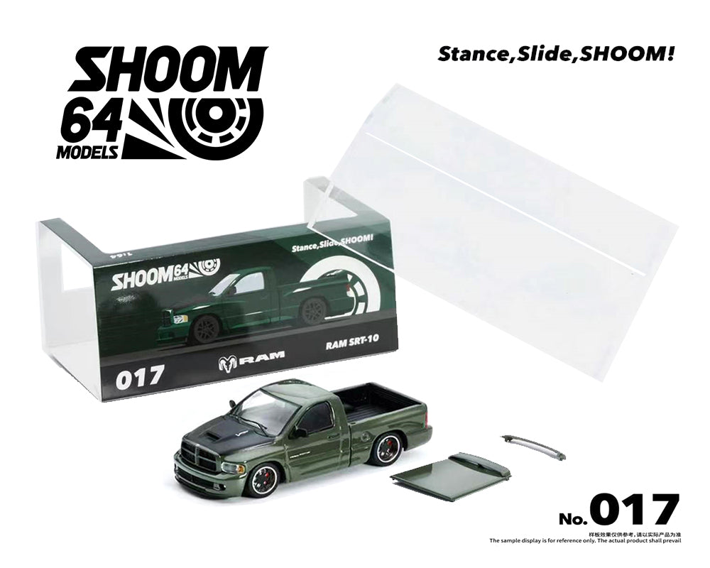 G.C.D. SHOOM64 2003 Dodge Ram SRT-10 Pickup Metallic Green & Black
