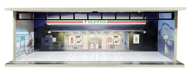 1:64 Scale Acrylic Lighted Diorama Parking Lot & Garage Scenes