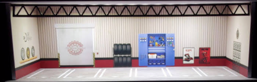 1:64 Scale Acrylic Lighted Diorama Parking Lot & Garage Scenes