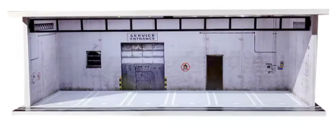 1:64 Scale Acrylic Lighted Diorama Parking Lot & Garage Scenes