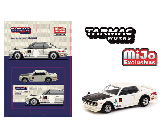 Tarmac Works Global64 1:64 Nissan Skyline 2000 GT-R (KPGC10) Lamley Special Edition White MiJo Exclusives Preorder