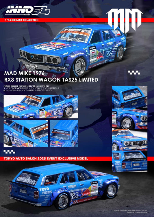 INNO64 MAD MIKE 1976 MAZDA RX3 Station Wagon Preorder